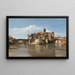 L'île y el puente de San Bartolomeo, Roma - Jean-Baptiste-Camille Corot — cuadro enmarcado en la pared