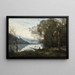 El marinero amarrado Recuerdo de un lago italiano - Jean-Baptiste-Camille Corot — cuadro enmarcado en la pared