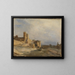 El palacio de los papas en Aviñón - Jean-Baptiste-Camille Corot — cuadro enmarcado en la pared