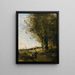 Los coleccionistas de madera - Jean-Baptiste-Camille Corot — cuadro enmarcado en la pared