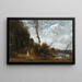 Tres campesinas cerca de un bosque - Jean-Baptiste-Camille Corot — cuadro enmarcado en la pared