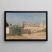 Un barrio de la ciudad - Jean-Baptiste-Camille Corot — cuadro enmarcado en la pared