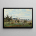 Un Pueblo de los Alrededores de Mantes - Jean-Baptiste-Camille Corot — cuadro enmarcado en la pared