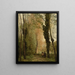 Un camino bajo los árboles en primavera - Jean-Baptiste-Camille Corot — cuadro enmarcado en la pared