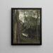 Un arroyo bajo árboles - Jean-Baptiste-Camille Corot — cuadro enmarcado en la pared