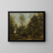 Un sendero en el bosque de Wagnonville - Jean-Baptiste-Camille Corot — cuadro enmarcado en la pared