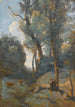 Vachère en una colina boscosa - Jean-Baptiste-Camille Corot — vista de la obra