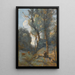 Vachère en una colina boscosa - Jean-Baptiste-Camille Corot — cuadro enmarcado en la pared