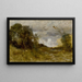 Valle solitario - Jean-Baptiste-Camille Corot — cuadro enmarcado en la pared