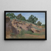 Versant rocheux - Jean-Baptiste-Camille Corot — cuadro enmarcado en la pared