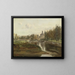 Vista de Moret-sur-Loing - Jean-Baptiste-Camille Corot — cuadro enmarcado en la pared