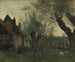 Sauces y granja en Sainte-Catherine-les-Arras - Jean-Baptiste-Camille Corot — vista de la obra