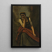 Mujer meditando - Jean-Baptiste-Camille Corot — cuadro enmarcado en la pared