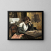 mujer leyendo en el taller - Jean-Baptiste-Camille Corot — cuadro enmarcado en la pared
