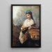 Joven muchacha con la mandolina - Jean-Baptiste-Camille Corot — cuadro enmarcado en la pared
