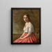 Joven mujer con falda rosa - Jean-Baptiste-Camille Corot — cuadro enmarcado en la pared