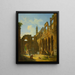 The Courtyard of a Ruined Monastery - Jean-Baptiste Berlot — framed artwork on a wall