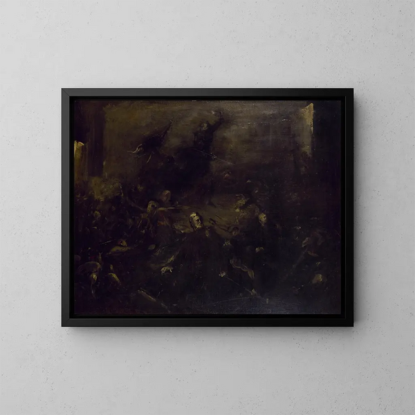 la alegoría política con retrato de Victor Hugo - Jean-Baptiste Carpeaux — cuadro enmarcado en la pared