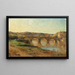 Paisaje italiano con puente - Jean-Baptiste Carpeaux — cuadro enmarcado en la pared