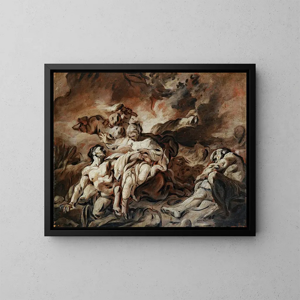 Nessus ofreciendo su túnica envenenada a Déjanire - Jean-Baptiste Deshays — cuadro enmarcado en la pared