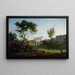 La Casa de Beaumarchais y la Bastilla - Jean-Baptiste François Genillion — cuadro enmarcado en la pared