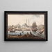 Yeni Camii y el puerto de Estambul - Jean-Baptiste Hilaire — cuadro enmarcado en la pared