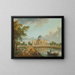 El lado este del Castillo de Montmusard en Dijon visto desde los jardines - Jean-Baptiste Lallemand — cuadro enmarcado en la pared