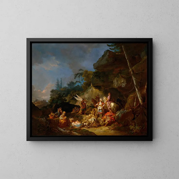 El campamento tartaro - Jean-Baptiste Le Prince — cuadro enmarcado en la pared