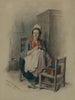 Mujer cosiendo - Jean-Baptiste Madou — vista de la obra