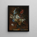 a Still Life with Flowers in a Vase - Jean-Baptiste Monnoyer — framed artwork on a wall