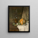 Still life with melon, figs, and carafe - Jean-Baptiste Olive — framed artwork on a wall