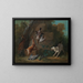 a Dog guarding game - Jean-Baptiste Oudry — framed artwork on a wall