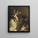 Nature morte with a rifle, a hare, and a bird - Jean-Baptiste Oudry — framed artwork on a wall
