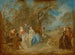 Una elegante compañía en un parque - Jean-Baptiste Pater — vista de la obra