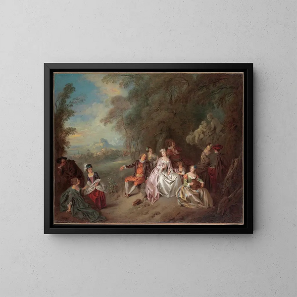 Concert champêtre - Jean-Baptiste Pater — framed artwork on a wall