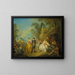fiesta galante con una pareja bailando - Jean-Baptiste Pater — cuadro enmarcado en la pared
