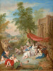 Las bañistas, bañistas en un paisaje - Jean-Baptiste Pater — vista de la obra