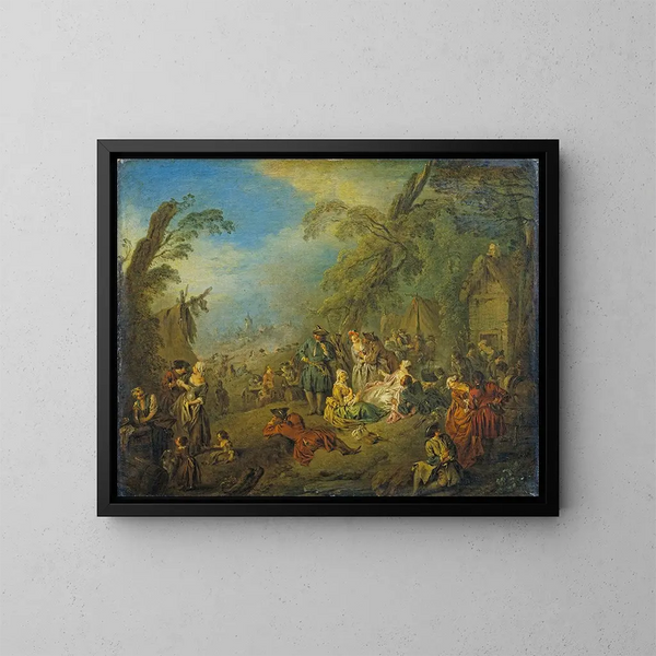 Les Vivandières de Brest - Jean-Baptiste Pater — framed artwork on a wall