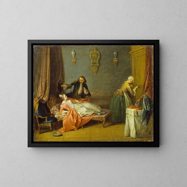 The Boudoir - Jean-Baptiste Pater — framed artwork on a wall