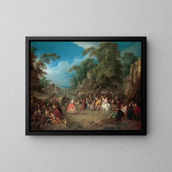 La Foire à Bezons - Jean-Baptiste Pater — framed artwork on a wall