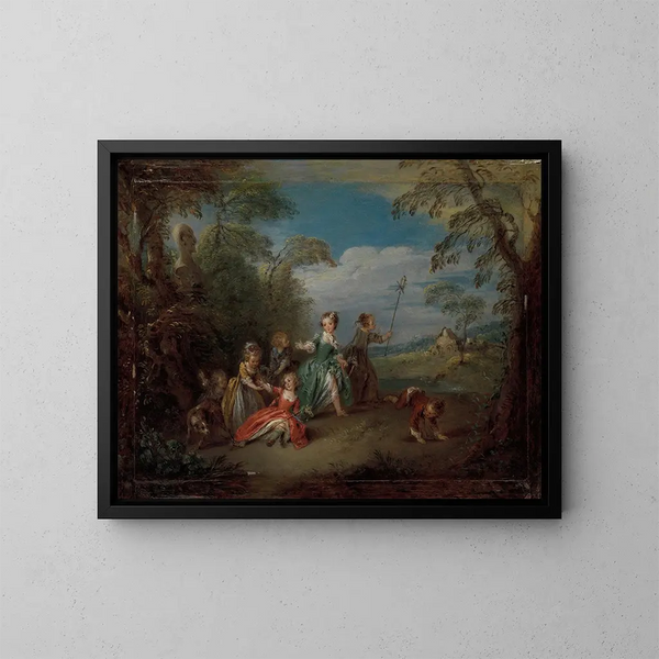 L'Âge d'or - Jean-Baptiste Pater — framed artwork on a wall