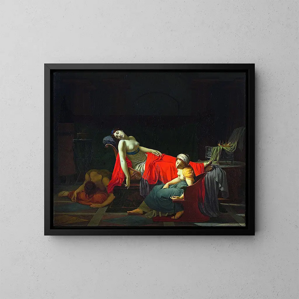 The Death of Cleopatra - Jean-Baptiste Regnault — framed artwork on a wall