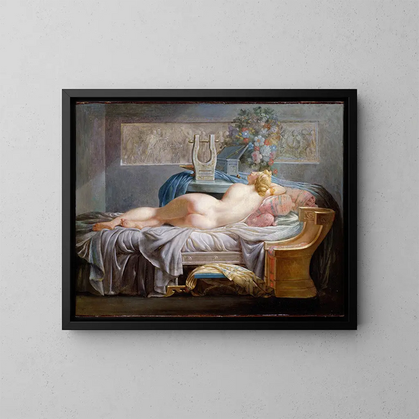 Sappho - Jean-Baptiste Regnault — framed artwork on a wall