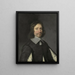 retrato de un hombre posiblemente Philippe de la Trémolle conde de Olonne - Jean-Baptiste de Champaigne — cuadro enmarcado en la pared