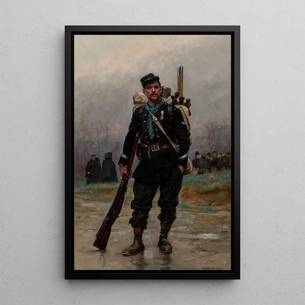 JeanBaptiste douard Detaille - A French infantryman from the FrancoPrussian War.webp