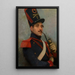 retrato en uniforme de artillería a caballo francesa - Jean-Baptiste Édouard Detaille — cuadro enmarcado en la pared
