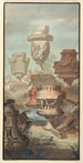 fantasía de ruinas, jarrones y urnas - Jean-Charles Delafosse — vista de la obra