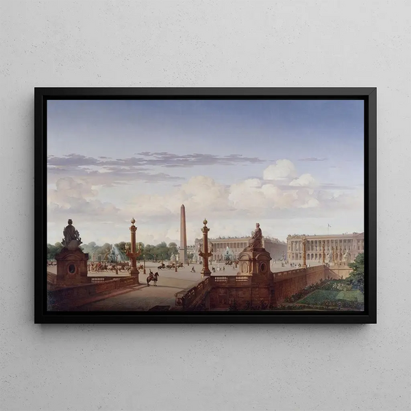 JeanCharles Geslin - La place de la Concorde vue de la terrasse du bord de leau le roi LouisPhilippe traverse la place en voiture.webp