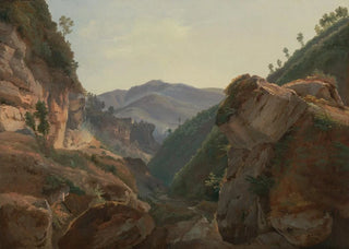 JeanCharles Joseph Rmond - Mountain Landscape with Road to Naples.webp