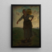 A Norman milkmaid at Gréville - Jean-François Millet — framed artwork on a wall